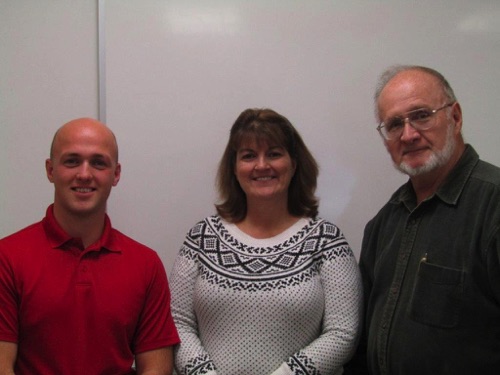 2018 Winner - Aaron Ingerson (l), Lewis County winner from Beaver River Central, is pictured with Kelley Hawksley (c), president of BRTA, and Lynn Hunneyman (r)